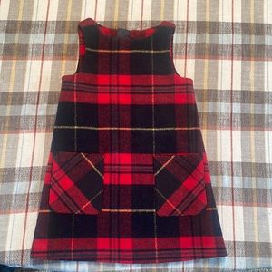 Heavy Plaid Jumper Dress